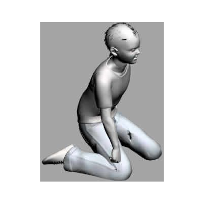 Nino de rodillas 3d