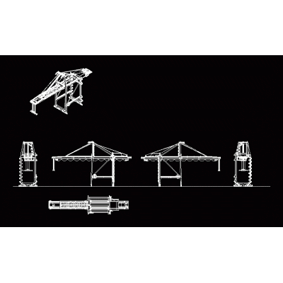 Grua portuaria mhi 2d