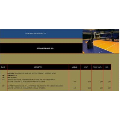 Catalogo constructivo gimnasio de volei bol