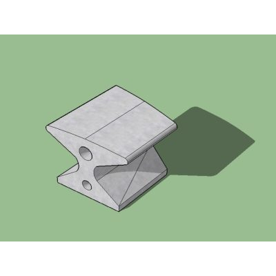 Banca sencilla en concreto modular