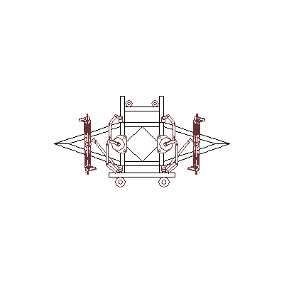 High tension tower of 45 kv top view