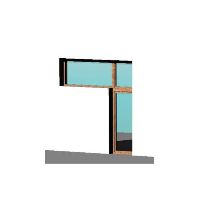 Puerta con Claraboya 3D