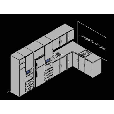 Cocina integral 3d  embajada brasil bogota colombia