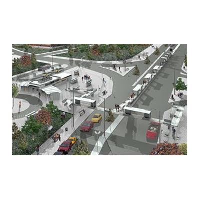 Puente en concreto modelo 3d - detalles en 2d