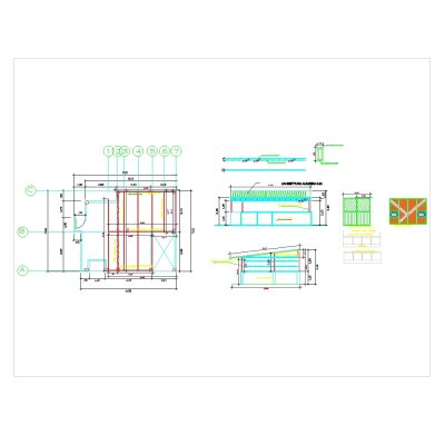 Plano en autocad techo de estructura metalica