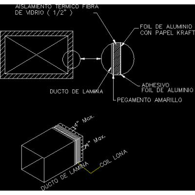 Detalle ducto de lamina
