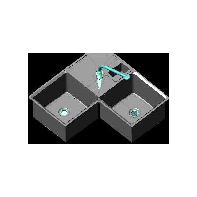 Fregadero Esquinero Dual