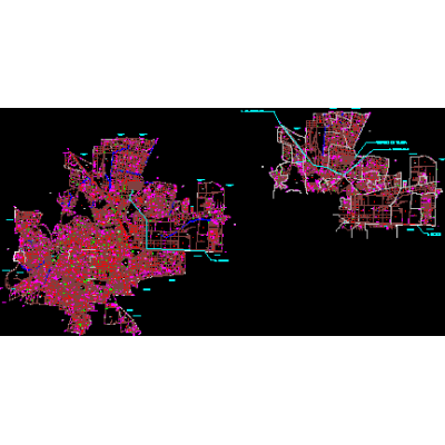 Plano de la ciudad de toluca; mexico
