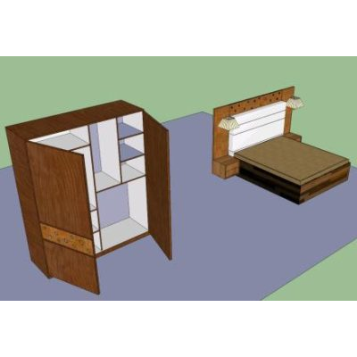Cama y armario