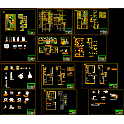 Set of house plans 2 levels
