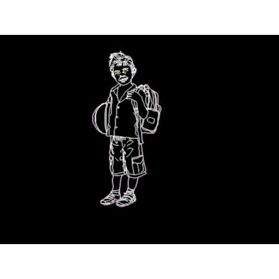 bambino di 5 anni; in elevazione dettagliata.