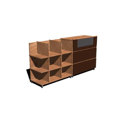 Mueble estante con ruedas