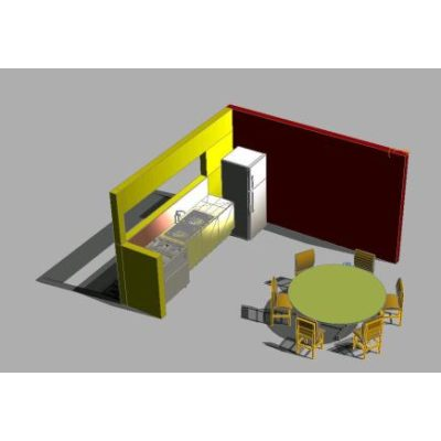 Cocina basica 3d