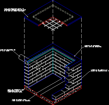 Section structurelle du portique en acier