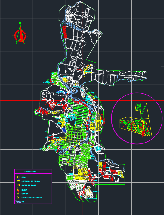 Stadtplan von Girón – Santander – Kolumbien