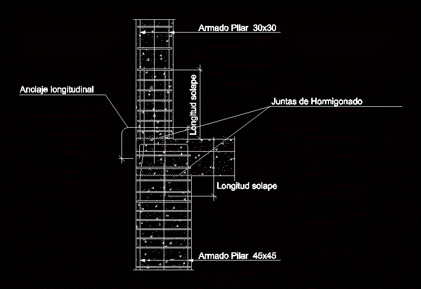 Modifica della sezione del pilastro