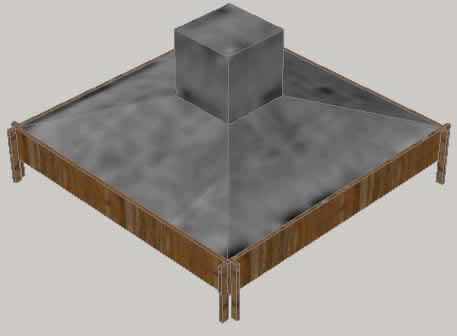 Isolated footing form in 3d