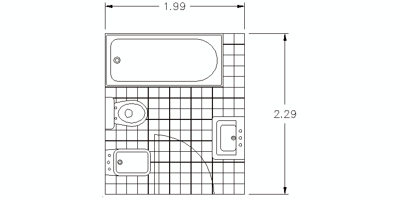 Toilettendesign mit vier Teilen