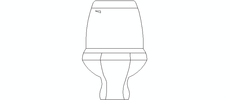 Toilet Seen in Frontal Elevation, 01