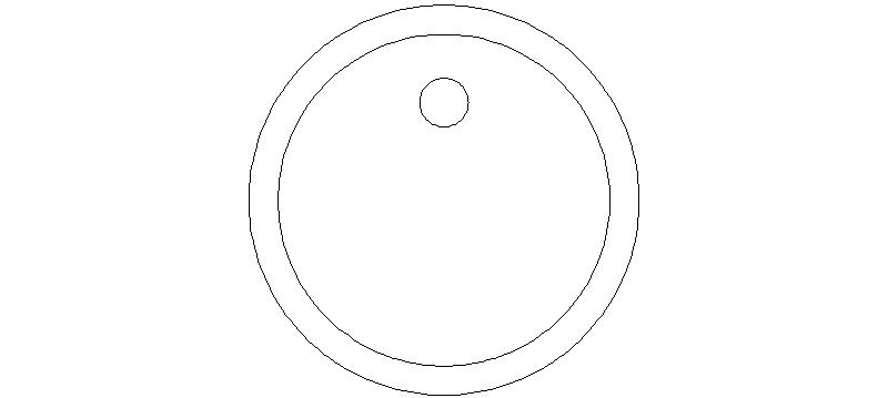 Diâmetro circular da pia 0,52 M
