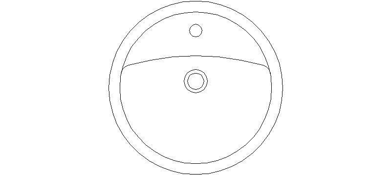 Lavabo Circulaire Diamètre 480 Mm