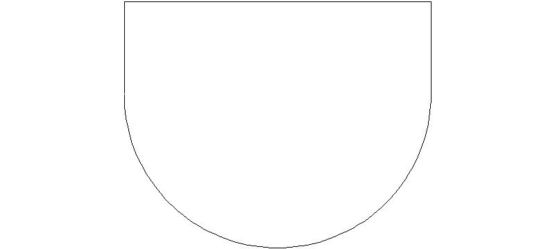 Lavabo Vu en Plan, Dimensions 0,65×0,47M
