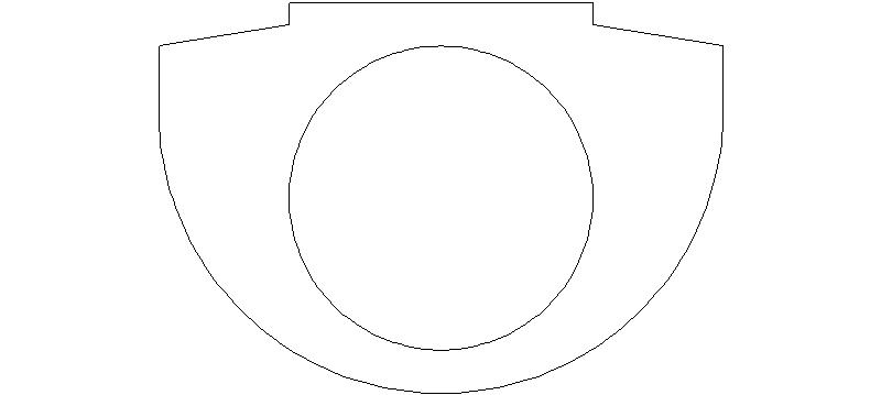 Washbasin Seen in Plan, Dimensions 0,65×0,45 M