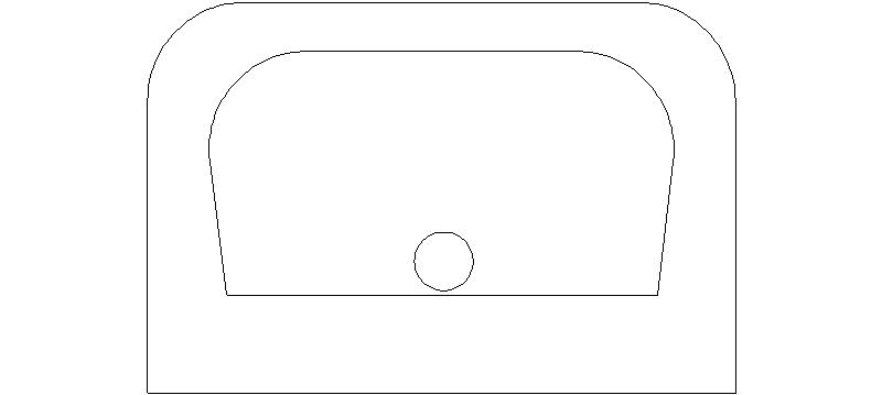 Washbasin Seen in Plan, Dimensions 0,60×0,40 M