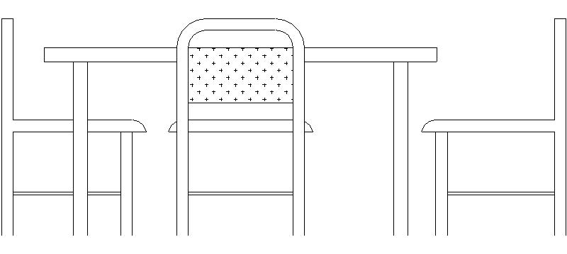 Table de salle à manger surélevée avec 3 chaises
