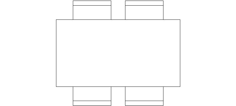 Rectangular Table 4 Chairs-Mod 4