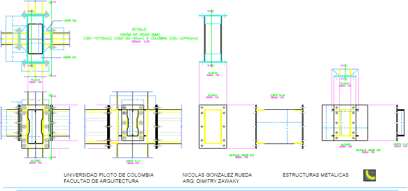 Metallic column and beam union detail pdf