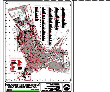 Plan des quartiers de la ville de chihuahua - mexique