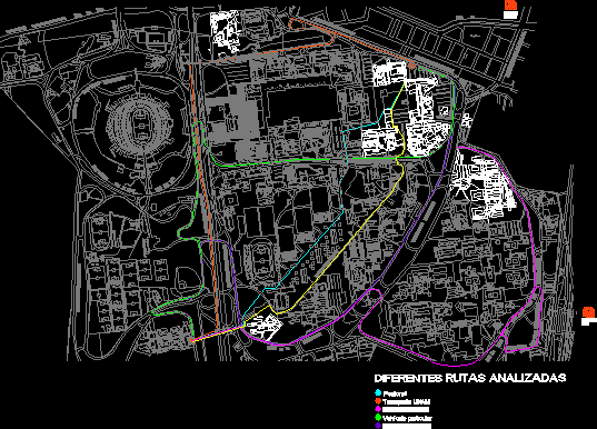 Stadtplan der Universität Unam