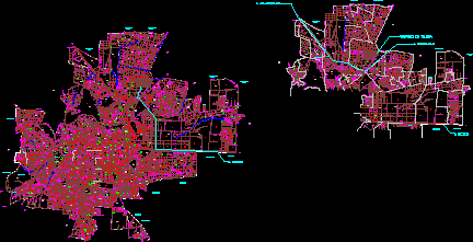 Mappa della città di Toluca; Messico