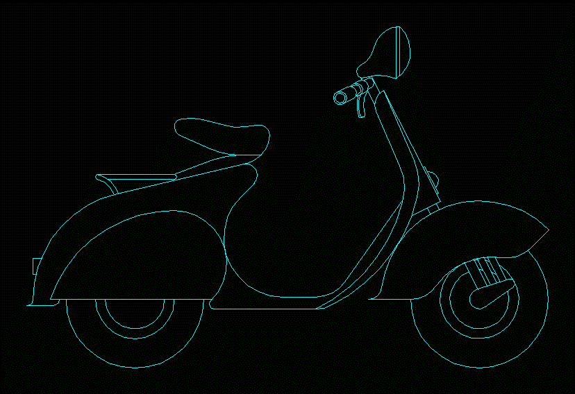 scooter motorcycle 2d
