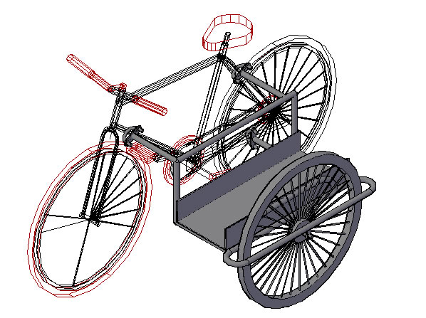 chariot de transport de vélo