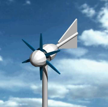turbina eólica 3d