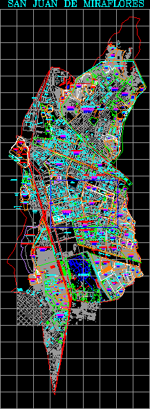 Plano do distrito de San Juan de Miraflores