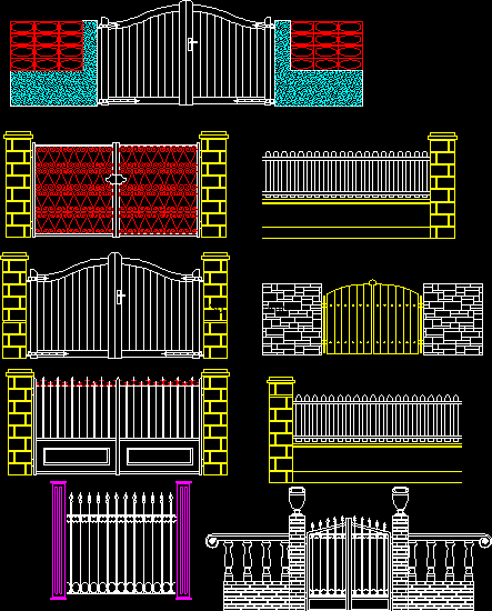 Metal Gates In AutoCAD | CAD library