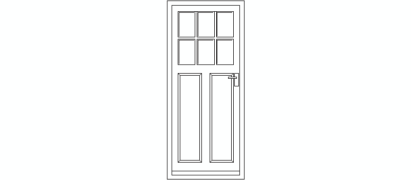 French Door in Elevation, Model 12