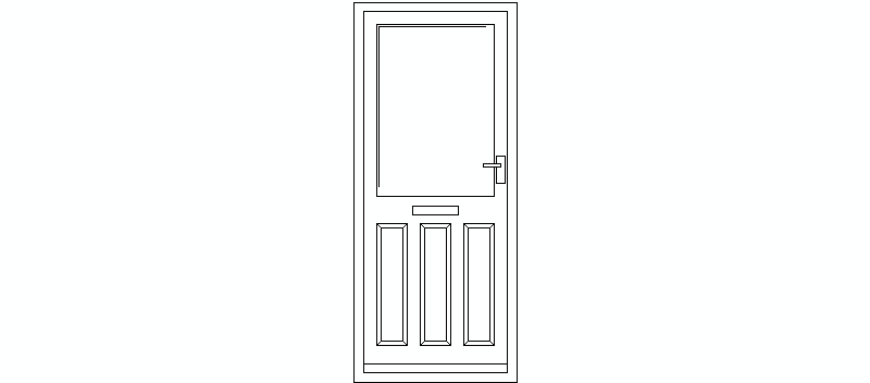 Main Door in Elevation, Model 10