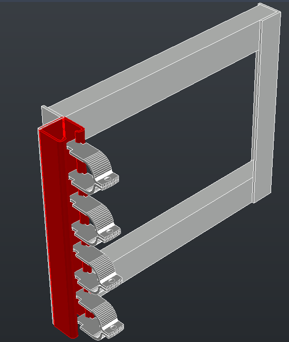 Support métallique pour tuyaux 3D