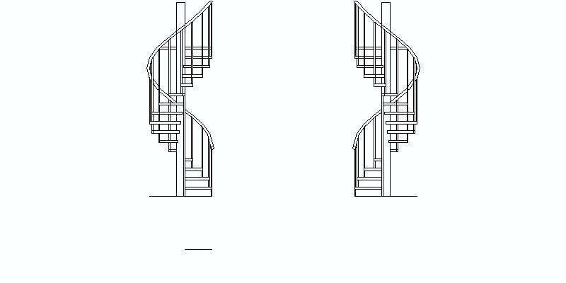 Escada Elevada em Caracol, Mod. 2