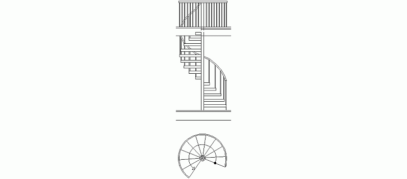 One Flight Spiral Staircase