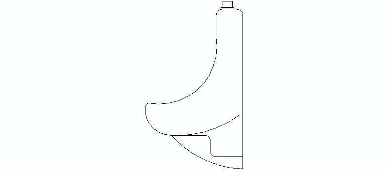 Urinal in Lateral Elevation